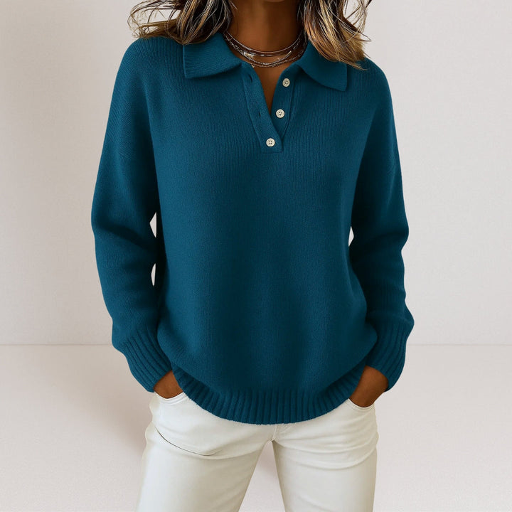 Olivia™ | Soft knitted sweater with collar