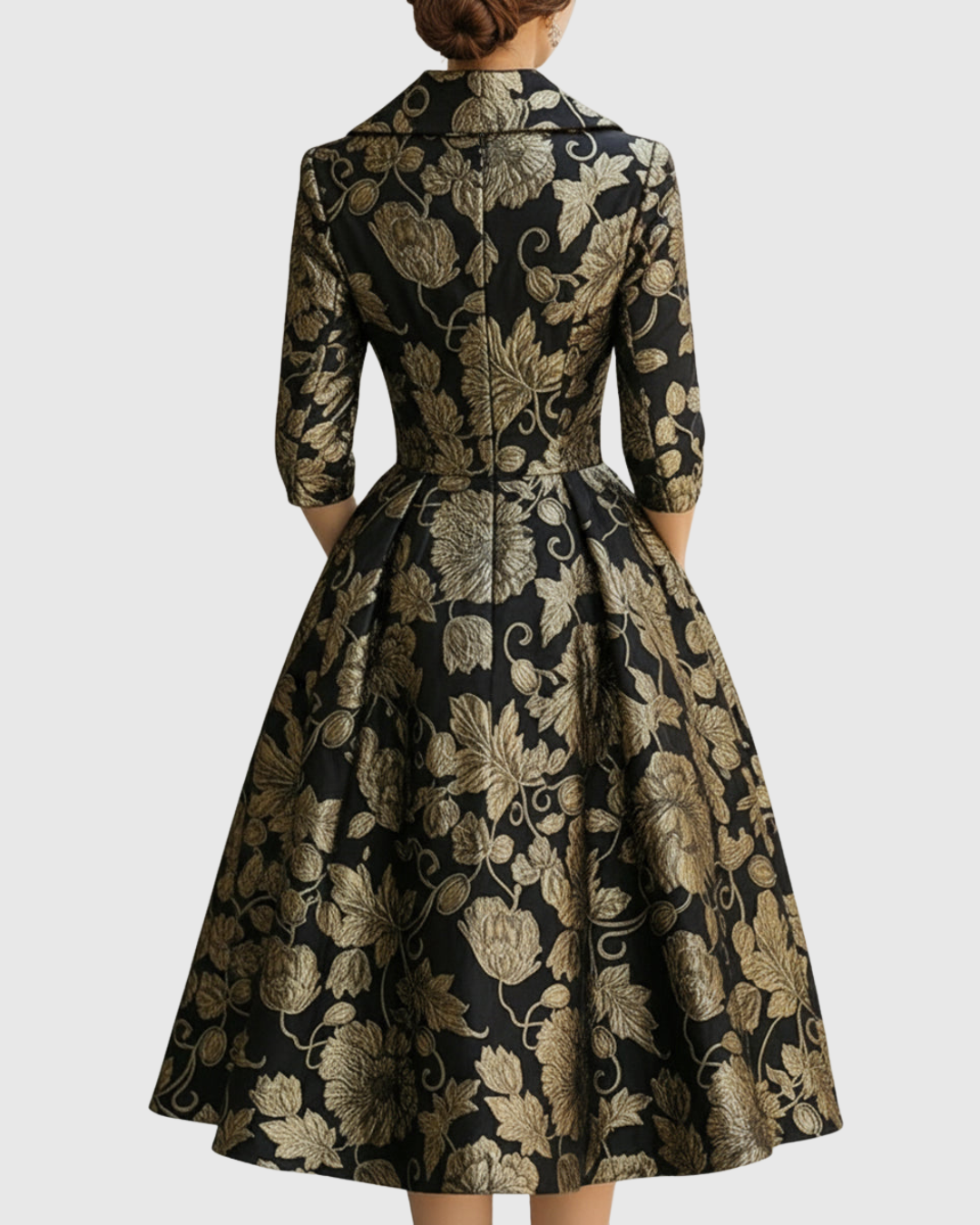 Riley™ | Floral Embroidered Midi Dress