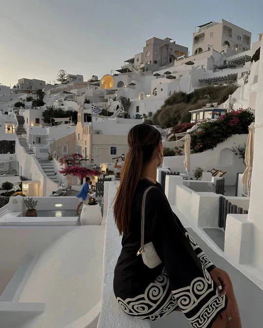 Sarah | Elegant Embroidered Print Dress