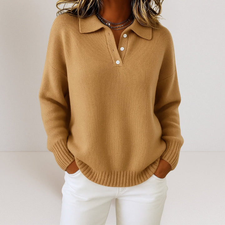 Olivia™ | Soft knitted sweater with collar
