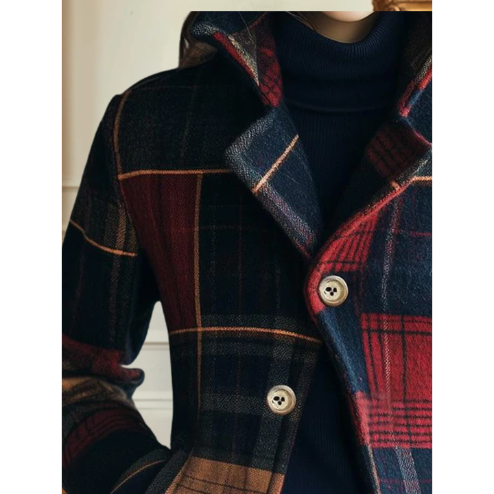 Joyce | Plaid Pattern Woolen Jacket