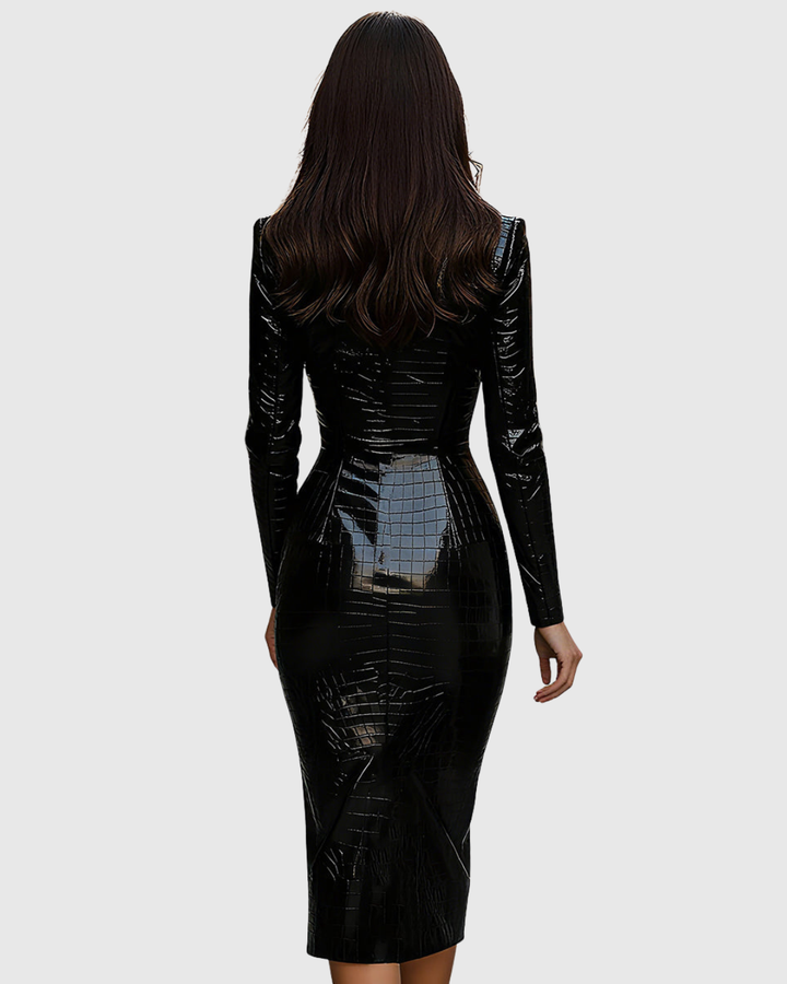 Maya™ | Sophisticated Fitted Midi Dress