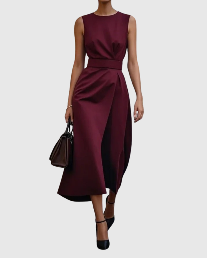 Aubrielle™ | Elegant Round-Neck Dress