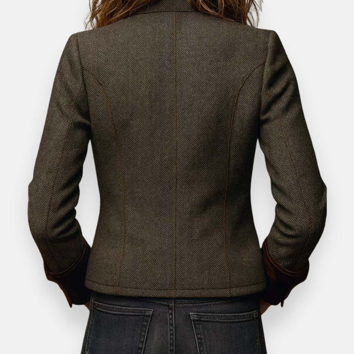 Corrie | Tweed Jacket with Velvet Details