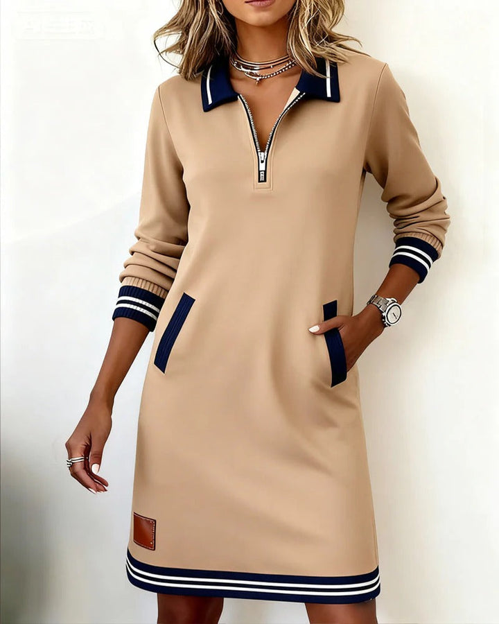 Bella | Chic Long Sleeve Cotton Dress