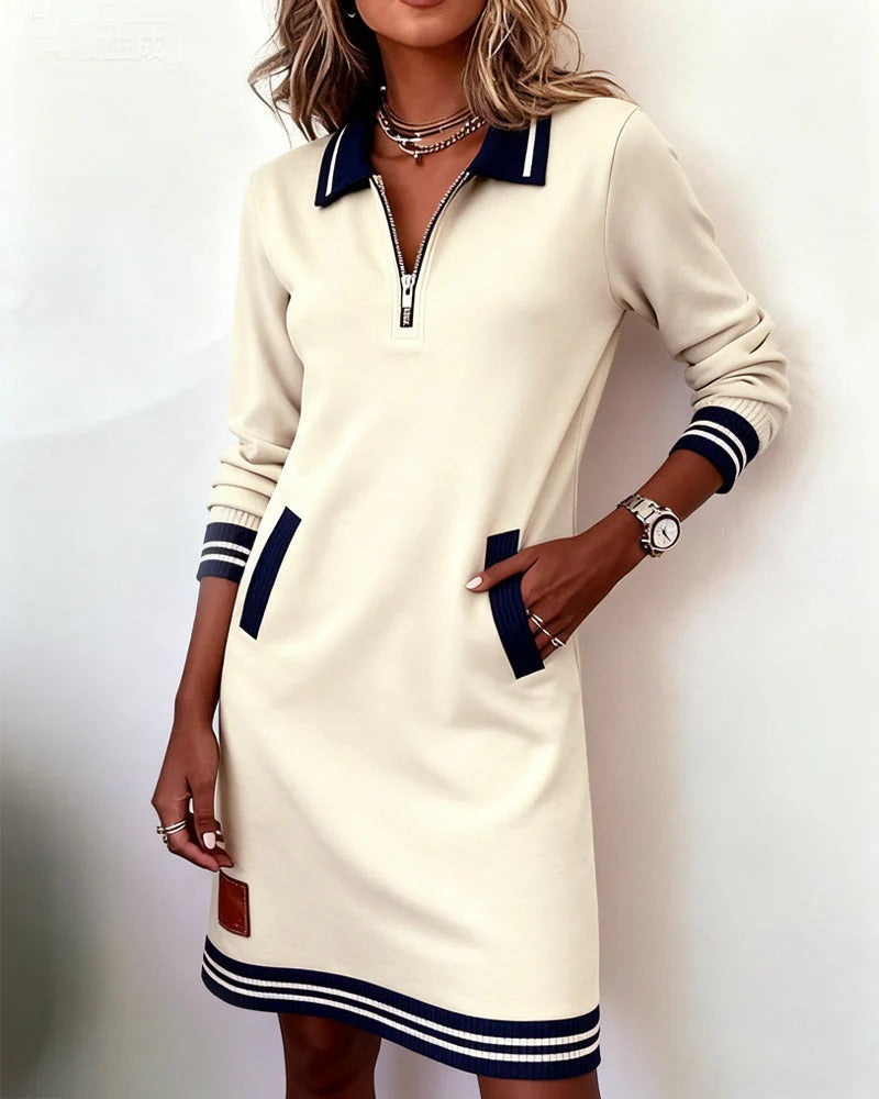 Bella | Chic Long Sleeve Cotton Dress