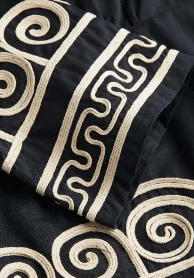 Sarah | Elegant Embroidered Print Dress